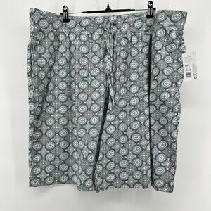 Jockey Lounge Shorts Womens 2X Cotton Drawstring Pajama Casual Mosaic Boho Tile